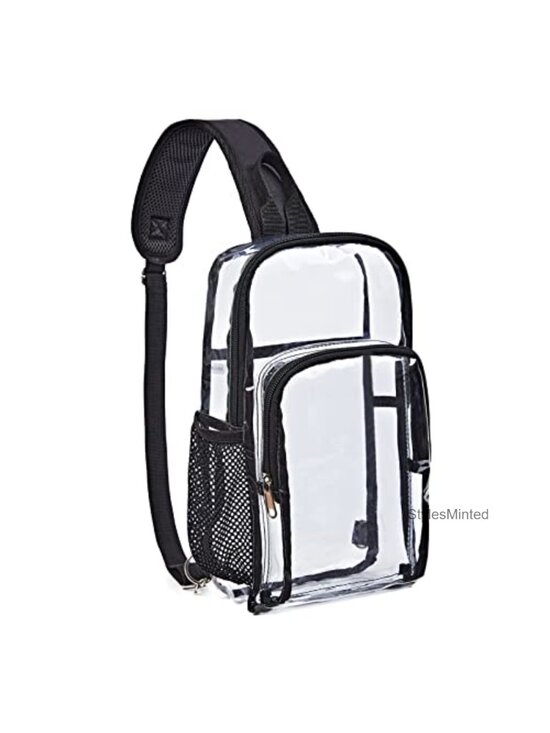 Handbags - Clear Sling Bag Stadium Approved Shoulder Backpack PVC Travel Essentials